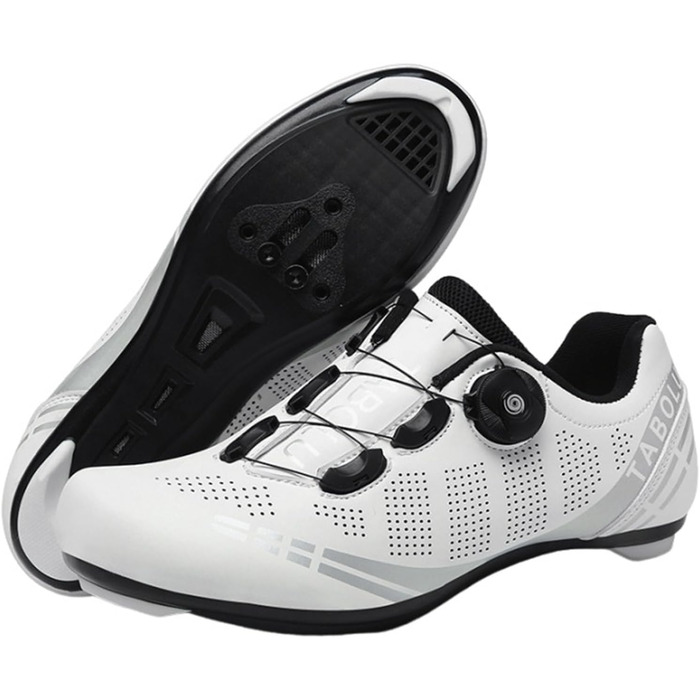 Велосипедні шкарпетки для чоловіків та жінок, MTB, шосейні, кросівки для катання на велосипеді, дихаючі, для активного відпочинку, сумісні з SPD/SPD-SL, розміри 36-47 EU, білий