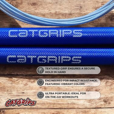 Професійний скакалка CATGRIPS для кросфіту та боксу зі сталевим тросом і підшипниками, швидкісна скакалка для фітнесу та тренувань