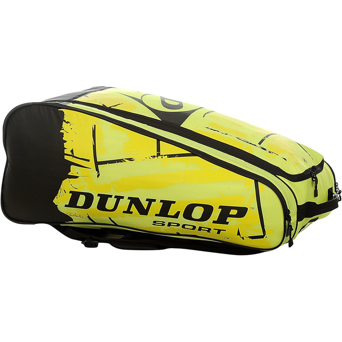 Тенісна сумка Dunlop Revolution NT на 10 ракеток, жовта, 80×38×35 см, 70 л