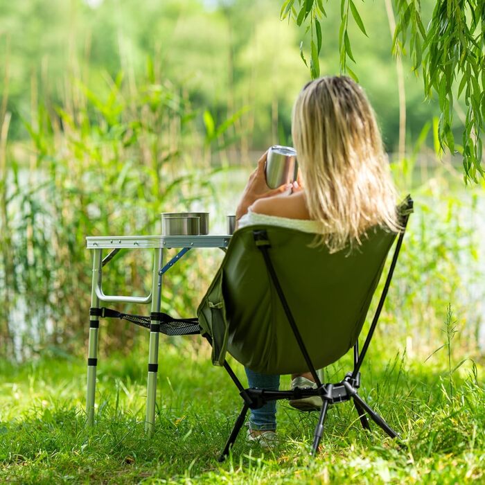 Зручний складаний столик Alpinez 60x40 для кемпінгу, відпочинку на природі, балкону та грилю | Компактний та легкий | Розміри 60x40 см
