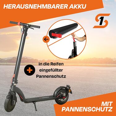 Електросамокат Scoot One E7 з ABE, знімний літієвий акумулятор, 20 км/год, 20 км, чорний