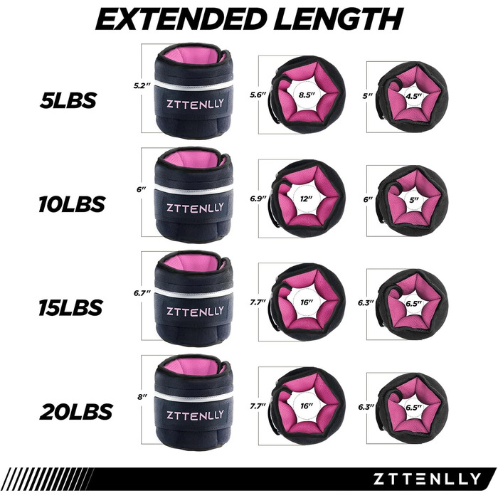 Регульовані ваги для щиколоток/зап'ясть, 1-5/10/15/9 кг, пара з сумкою, дихаючі тканини, світловідбиваючий кант, для силових тренувань, ніг, рук, щиколоток, ходьби. Підходять для жінок та чоловіків