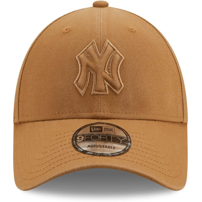 Кепка New Era 9FORTY New York Yankees з вишитим логотипом MLB, бежева