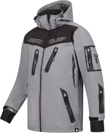 Чоловіча куртка Softshell Rock Creek H-127 Outdoor водонепроникна, сіра