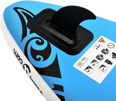 Надувна SUP-дошка vidaXL 305x76x15 см, комплект, синя