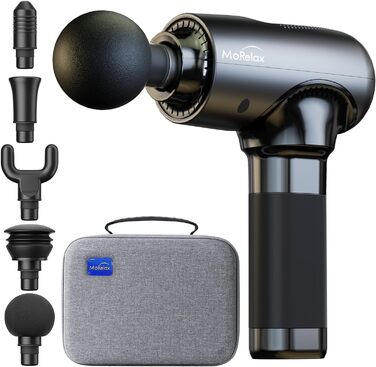 Масажер для м'язів, пістолет для масажу з акумулятором 2500mAh та USB-C, чорний