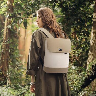 Рюкзак для дівчат-підлітків LOVEVOOK 15,6'' з USB, антивикрадальний, для школи та ноутбука, бежевий