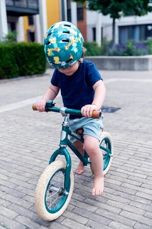 Дитячий велосипедний шолом ABUS Skurb Kid, захисний, для хлопчиків і дівчаток, у стилі скейтборду, з місцем для хвоста, сірий із зірками, розмір S (45-50 см)