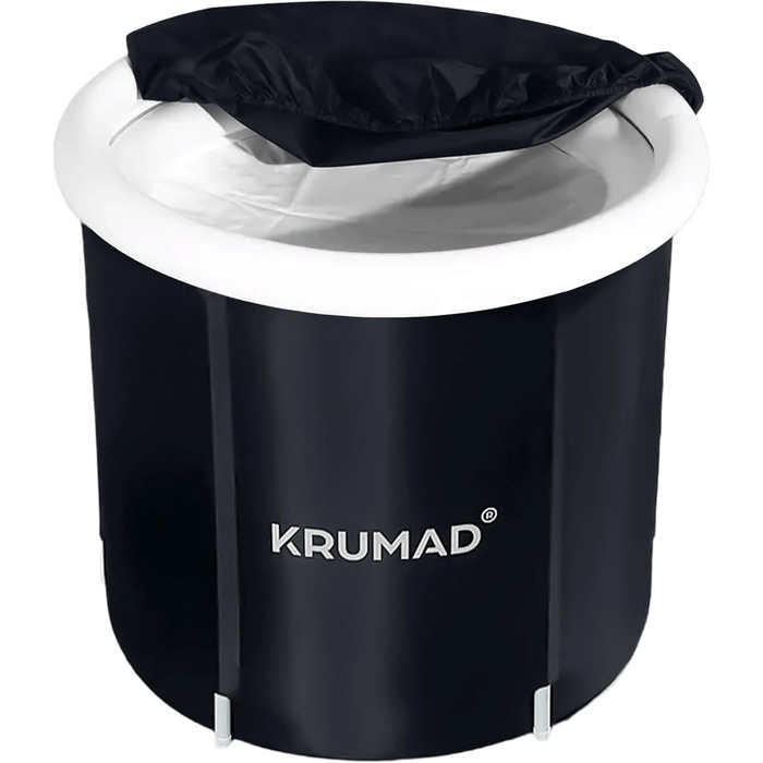 Естонна 320 L – Складана ванна для дорослих, для відпочинку та холодотерапії з насосом, кришкою, клапаном та підтримуючі трубки – Міцна ванна з ПВХ