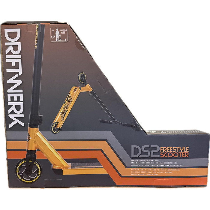Самокат Driftwerk DS2 Ano Gold для трюків, дитячий фристайл