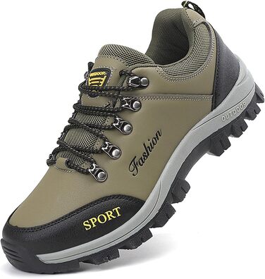 Черевики для трекінгу чоловічі та жіночі, водонепроникні туристичні черевики для хайкінгу та подорожей, антиковзаюча підошва (39 EU, Зелений)