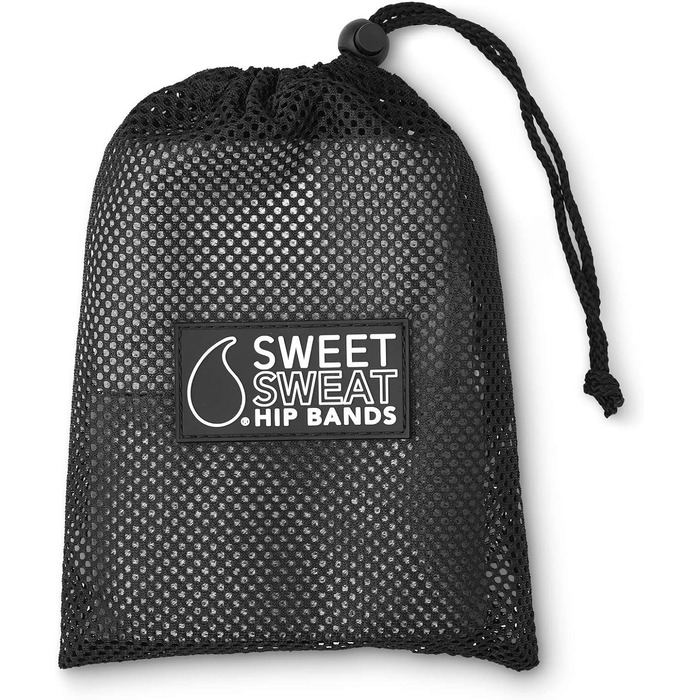 Тканинні фітнес-резинки Sweet Sweat для стегон, 3 рівні опору, антиковзні, для присідань і випадів, з сітчастою сумкою