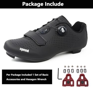 Велосипедні шкарпетки FANSU для чоловіків та жінок, шосейні велотуфлі з Delta-cleats, сумісні з педалями Look SPD-SL Delta Lock, сумісні з Peloton, чорні, 43 EU