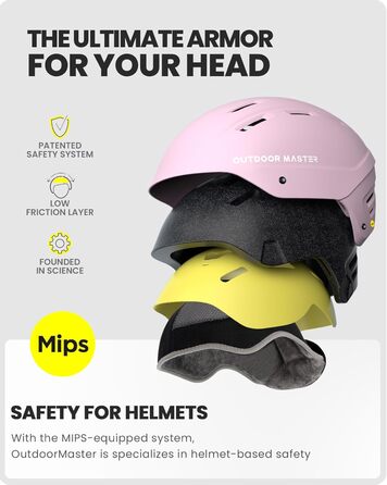 Шолом Outdooraster IPS Kelvin II для сноубордингу та лижного спорту (Матвий Рожевий, M)