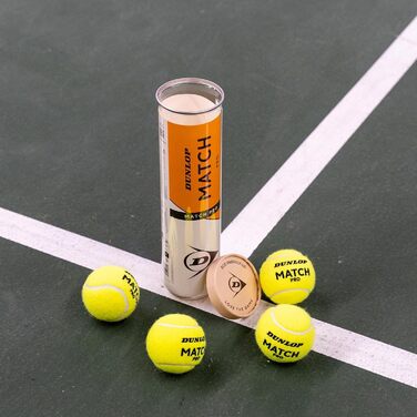 М'яч для тенісу Dunlop Match Pro для ґрунту, хард-корту та газону - Amazon Exclusive, 3x 4 шт.