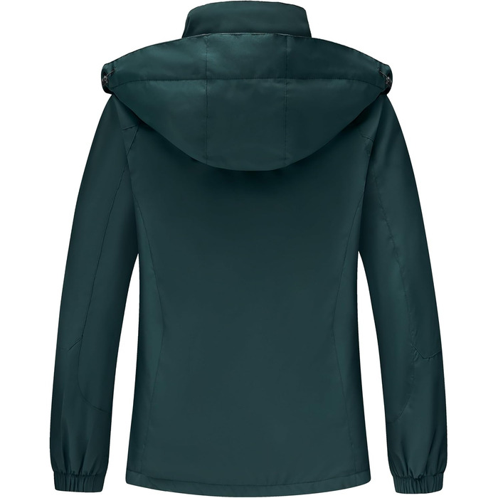 Жіноча водонепроникна куртка-дождевик Softshell для походів та прогулянок, перехідна outdoor-куртка з капюшоном, XL, темно-зелена