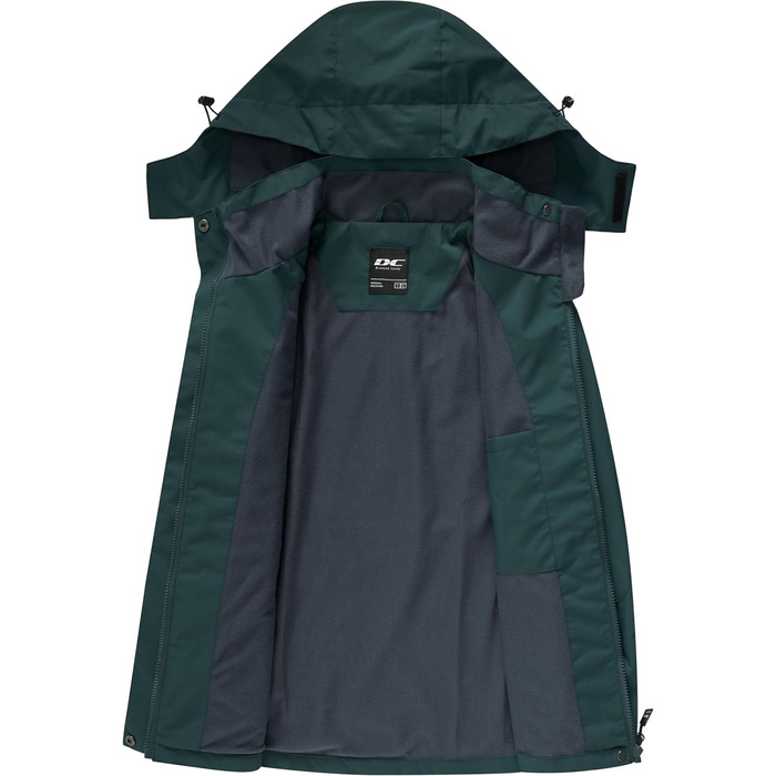 Жіноча водонепроникна куртка-дождевик Softshell для походів та прогулянок, перехідна outdoor-куртка з капюшоном, XL, темно-зелена
