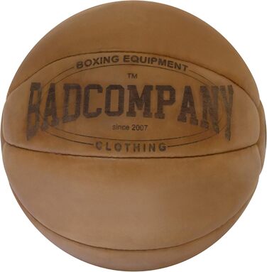 Медичний м'яч Bad Company Vintage з натуральної шкіри, 10 кг, 1-10 кг, коричневий