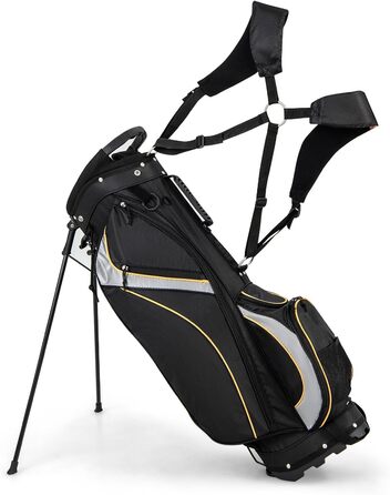 Сумка для гольф-клубу LIFEZEAL зі стійкою, 8 відділень, для чоловіків та жінок, 28 x 21 x 89,5 см
