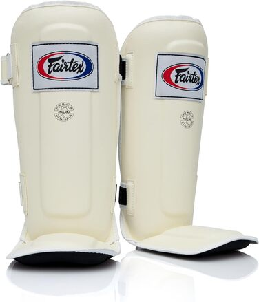 Захисні щитки для гомілки Fairtex SP3 для Муай Тай, MMA, чоловічі, жіночі, дитячі, легкі та міцні, білий, розмір L