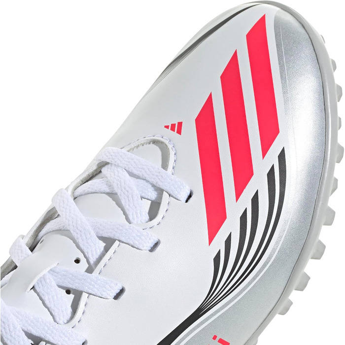 Дитячі футбольні бутси adidas F50 Messi Club Turf для штучного покриття, 28 EU, білий/червоний/сріблястий