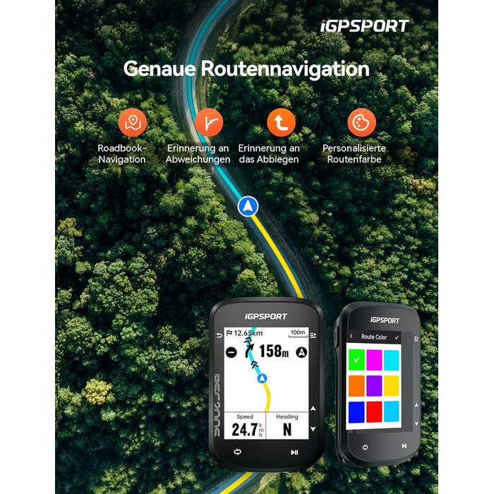 Велокомп'ютер GPS iGPSPORT BSC200S бездротовий з маршрутизацією, ANT+, Bluetooth