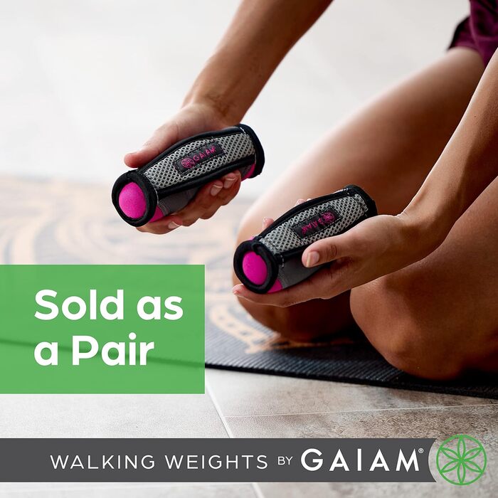 М'яка гантеля Gaiam з ремінцем для жінок і чоловіків, 1 шт, лаймова, для фітнесу та ходьби