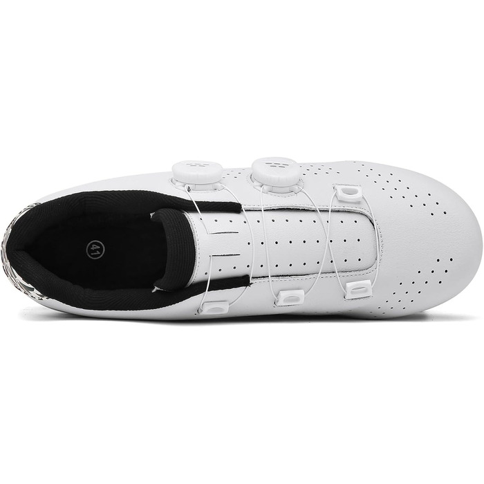 Велотуфлі для шосейної їзди для чоловіків, сумісні з педалями Look SPD SPD-SL Delta Lock, білі (45 EU)