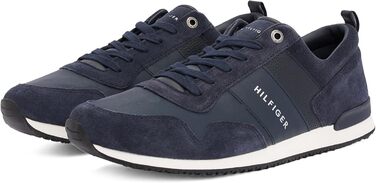 Кросівки Tommy Hilfiger чоловічі Runner Iconic з шкіри та замші, блакитний, 46 EU