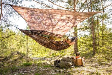 Гамак Amazonas Moskito Traveller Forest Ultra Light - надлегкий, нейлон Ripstop, 275x140 см, 500г