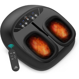 Масажер для ніг Snailax Shiatsu з пультом дистанційного керування. Електричний масажер для ніг для зняття болю, покращення циркуляції, фасціїту, глибокого масажу та компресії. Вібраційний підігрівач для ніг, подарунок для жінок.