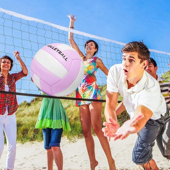 М'яч для волейболу WANDGU Beachvolleyball: М'який дотик, водонепроникний, офіційний розмір 5, 64 см, 1 шт.