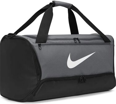 Сумка спортивна Nike Brasilia Duff, сірий/чорний/білий, універсальна