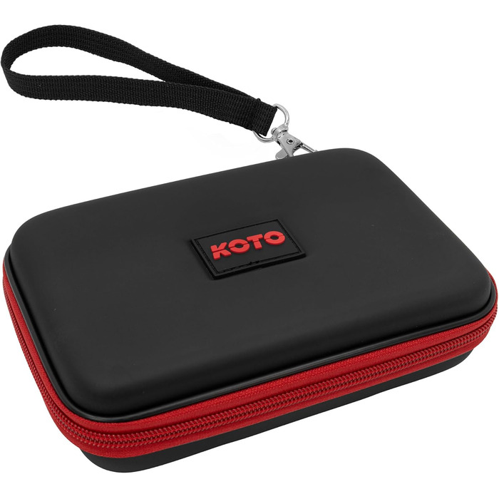Дартс-кейс KOTO Dartwallet Eva Medium чорний, чохол для дротиків з блискавкою, логотип, футляр для дартсу