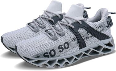 Чоловічі кросівки для бігу Wonesion: дихаючі, з антиковзкою підошвою, сірі (47 EU)