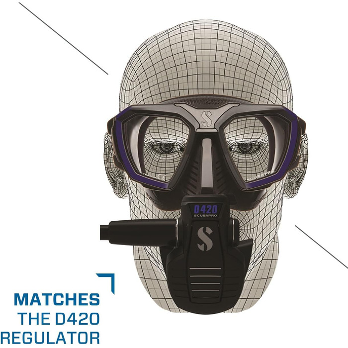 Дайвінг-маска Scubapro D-Mask з адаптером для HUD-комп'ютера