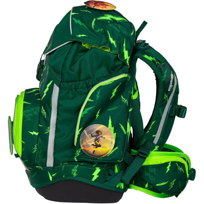 Комплект ергономічного шкільного рюкзака ergobag для 1 класу початкової школи, 6 предметів, унісекс, колір Bärtastisch - Зелений