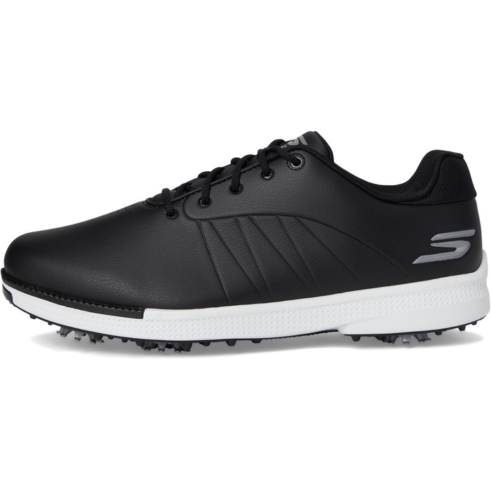 Чоловічі гольф-туфлі Skechers Tempo, водонепроникні, легкі, чорно-білі (45 EU, широка колодка)