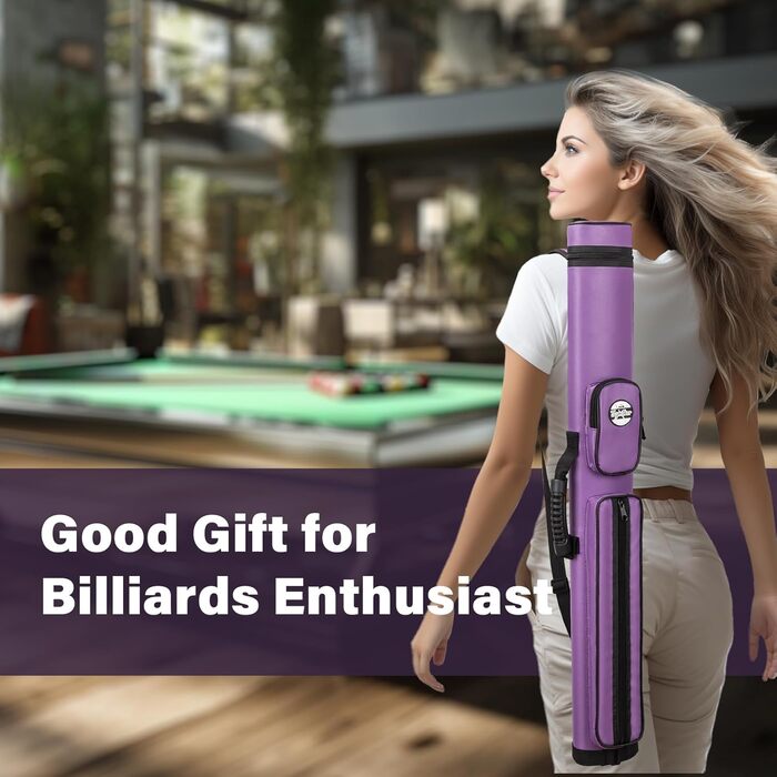 Чохол для більярдних київ: містка сумка для 2 київ з аксесуарами, фіолетовий колір, до 58 дюймів