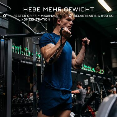 Кабель-тяга з ручками для фітнесу з карабінами - 2 ручки з TPR, стійкі до ковзання та поту, для силових тренажерів, фітнес-гумок та кросоверів - нейлонові стрічки з посиленою швом