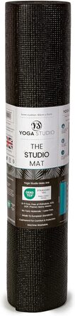 Килимок для йоги Von Yoga Studio з малюнком Мандала, 183x61 см, 6 мм, антиковзаючий, міцний, PVC, золотий Hamsa
