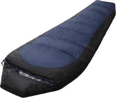 Спальний мішок REDCAMP для холодної погоди, мумія, фланель, бавовна, 0.9 кг/4 lbs наповнювач, синій