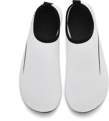 Чоловічі та жіночі аквашузи Sixspace для плавання, серфінгу, йоги. Швидко сохнуть, дихають, білі (35 EU)