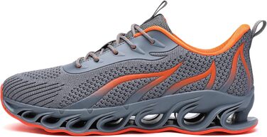 Чоловічі кросівки Wanhee для спорту та бігу, сірі та помаранчеві, 44 EU