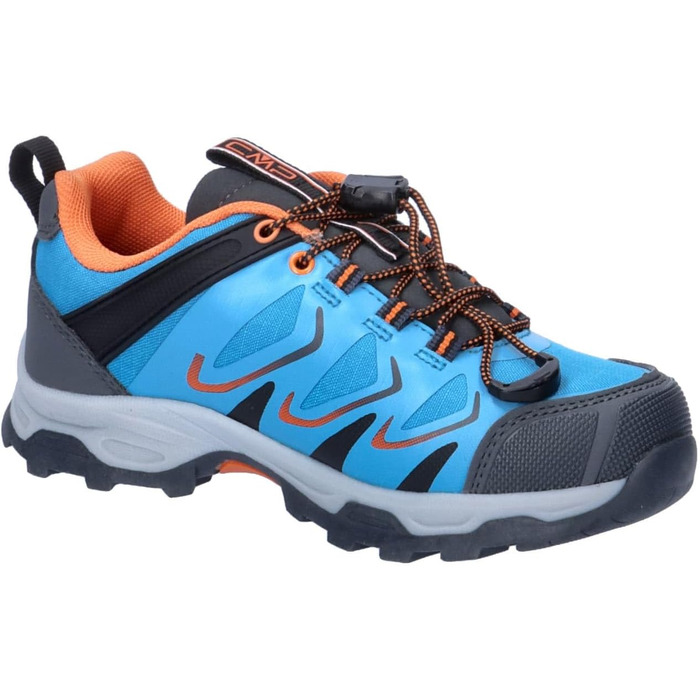 Дитячі водонепроникні черевики CMP Byne Low WP для прогулянок, антрацит, кислотно-зелений (30 EU, синій Reef)