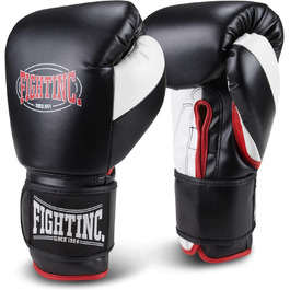 Боксерські рукавички Fightinc Legacy, шкіряні, 16 унцій, чорні/червоні, для боксу, кікбоксингу, муай-тай, MMA