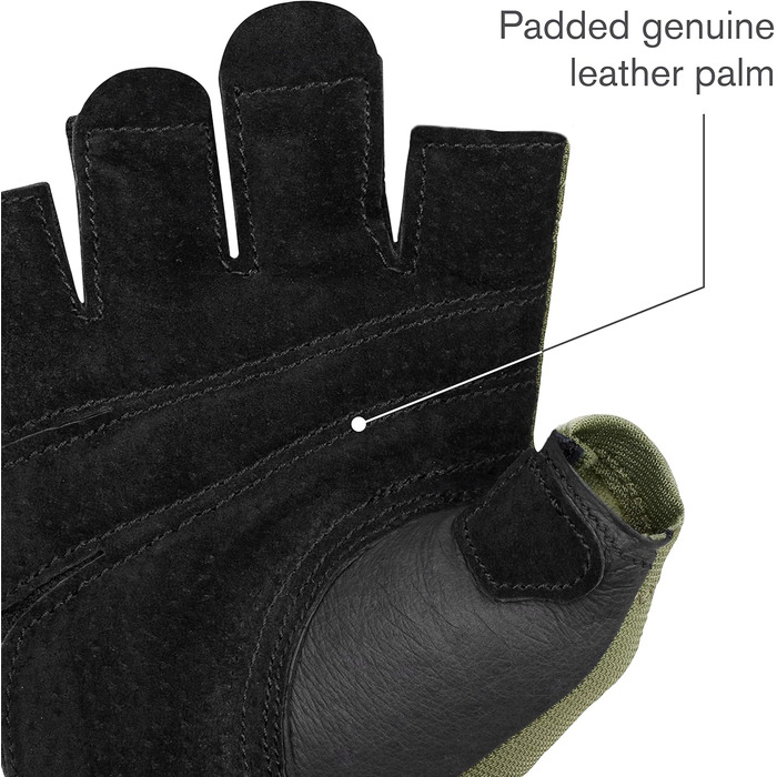 Рукавиці Harbinger Power Gloves 2.0 для важкої атлетики, тренувань, фітнесу та занять у спортзалі, зелені, розмір XL