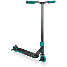 Трюковий самокат Globber GS 540, 100 мм, ABEC 7, підсилене кермо, 360° обертання, чорний-бірюзовий, універсальний розмір