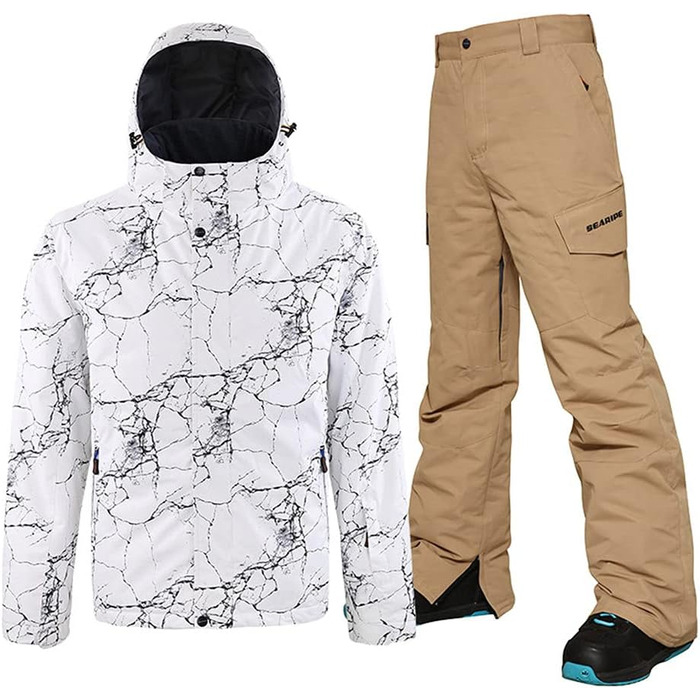 Спортивний костюм YEEFINE для чоловіків: куртка та штани, розмір L, колір хакі