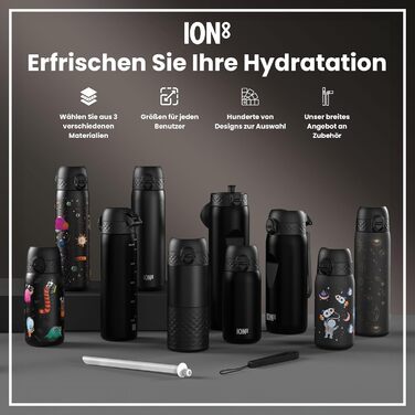 Вакуумна термобутилка Ion8 з нержавіючої сталі, 1 л, 920 мл, герметична, з однією кнопкою, зручна кришка, для спорту та йоги